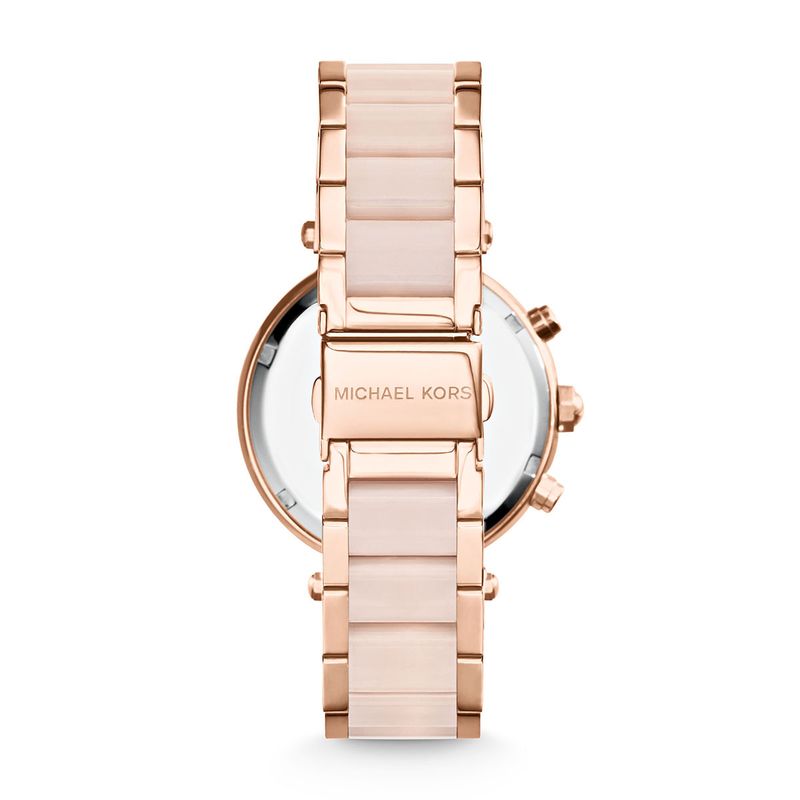RELOJ MICHAEL KORS DAMA, EXTENSIBLE PLASTICO ORO ROSADO, CARATULA