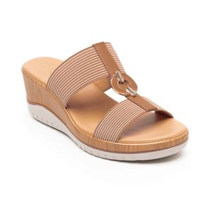 SANDALIA DE PLATAFORMA CASUAL EN PIEL