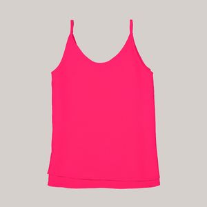 Blusa Básica Sin Mangas Con Tirantes Escote Fiusha