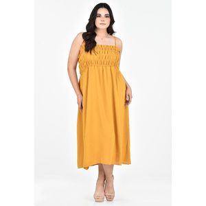 VESTIDO CASUAL MIDI SIN MANGA