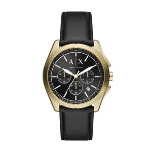 RELOJ ARMANI EXCHANGE CABALLERO,CORREA  PIEL NEGRO,CARATULA NEGRO,ANALOGO
