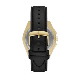 RELOJ ARMANI EXCHANGE CABALLERO,CORREA  PIEL NEGRO,CARATULA NEGRO,ANALOGO