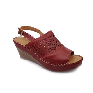 SANDALIA DE PLATAFORMA CASUAL EN PIEL