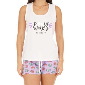 CONJUNTO PIJAMA SIN MANGA SHORT