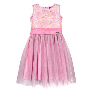 VESTIDO S/M LENTEJUELA CON APLIQUE