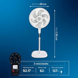 Ventilador de Pie Taurus Sputnik 6 Aspas Blanco