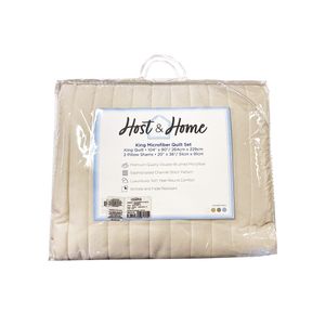 JUEGO DE EDREDÓN HOST&HOME MICROFIBRA KING