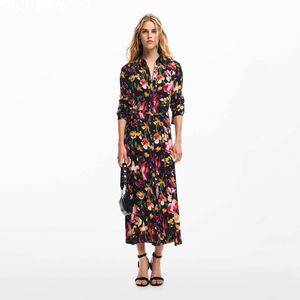 VESTIDO CASUAL MIDI MANGA LARGA