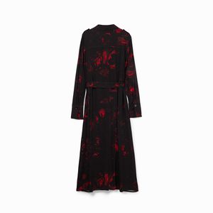 VESTIDO CASUAL MIDI MANGA LARGA