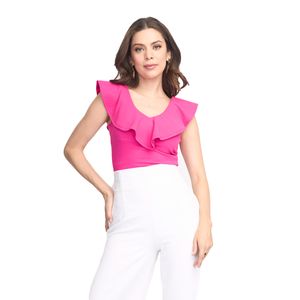 BLUSA CASUAL CROP SIN MANGA