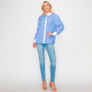 BLUSA CAMISERA VESTIR MANGA LARGA