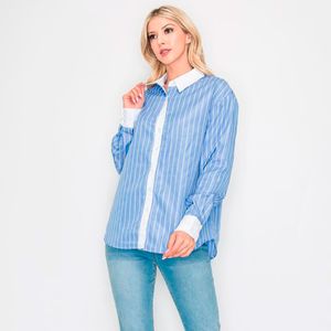 BLUSA CAMISERA VESTIR MANGA LARGA