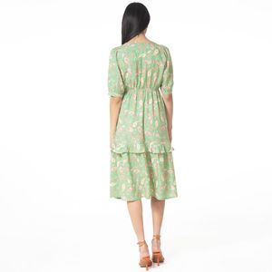 VESTIDO CASUAL MIDI MANGA CORTA
