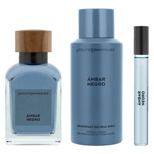 Adolfo Dominguez Ámbar Negro Eau De Toilette 120ml DEO150ml EDT10ml