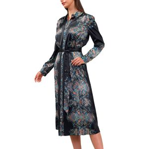 VESTIDO CASUAL MIDI MANGA LARGA