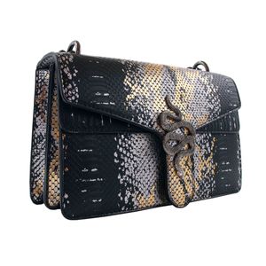 Pia Crossbody Motola Serpiente Negro