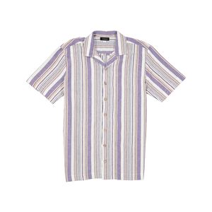 Camisa Casual Manga Corta Resort con Rayas