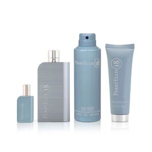 Set de Regalo Eau de Toilette Perry Ellis 18 Men para Hombre 4 Pzas