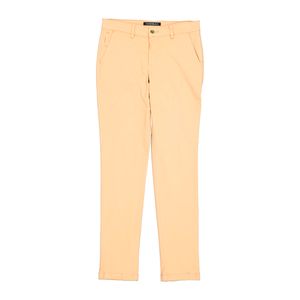 Pantalón Chino Recto de Gabardina Beige