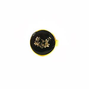 Anillo Lool Circular Flor Blanca