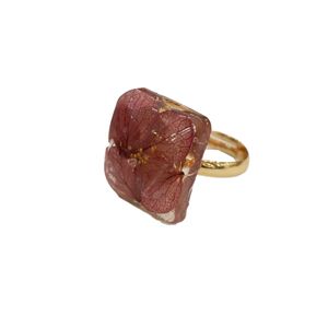 Anillo Lool Cuadrado Pétalos