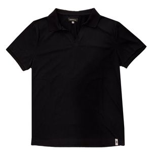 Playera Polo Manga Corta Chiffon Negro