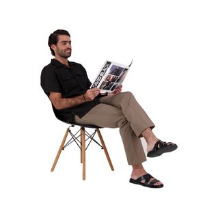 Pantalón Casual Recto con Jareta Topo Beige
