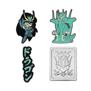 Set De 4 Pines Caballeros Del Zodiaco Dragón Geek Industry
