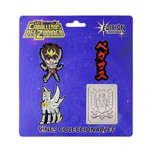 Set de 4 Pines Caballeros del Zodiaco Pegaso Geek Industry