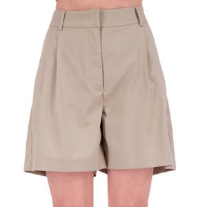 Short Vestir Pinzas Recto Strech Beige