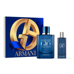 Cofre Acqua Di Gio Homme Eau Da Parfum Profondo 100ml y Perfume de Viaje Mini de 15ml