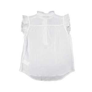 Blusa Sin Mangas Escarolas Blanca