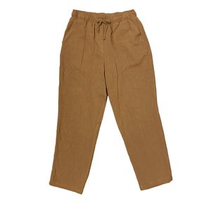 Pantalón Relajado Con Elástico Cafe