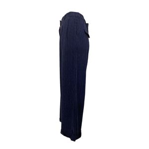 Pantalón Casual Fluido Rayas Marino