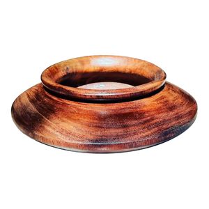 Vasija Torneada En Madera Dura "Ancestral"