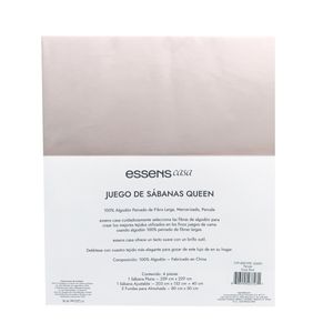Juego De Sábanas Essens Queen Size Rosa