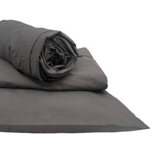 Juego De Sábanas Essens Individual Gris Oscuro