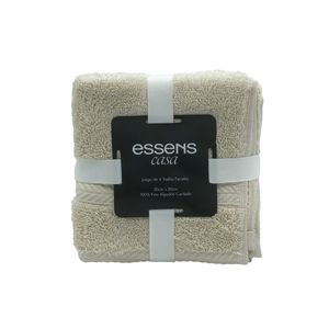 Toalla Set 4 Pzs Fac 30X30Cm 700Gsm Contempo Beige (Latte)