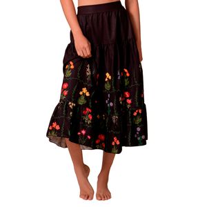 Falda Larga de Playa Kaana Swimwear Negro para Mujer