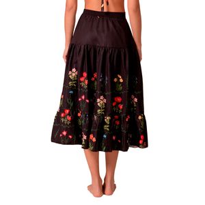 Falda Larga de Playa Kaana Swimwear Negro para Mujer