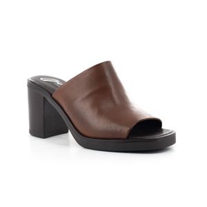 Sandalia De Tacon Casual En Piel Gino Cherruti Cafeto para Mujer