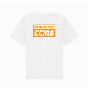 Playera Cuello Redondo Manga Corta Converse Blanca para Hombre