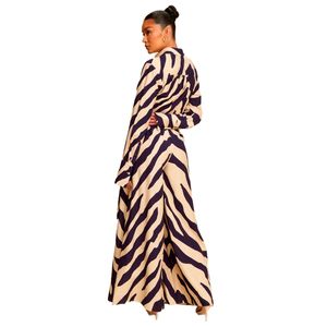 Vestido Largo Manga Larga Luxxel Estampado para Mujer