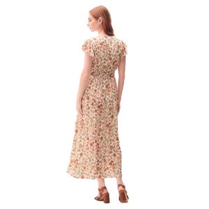 Vestido Casual Largo Manga Corta Julio Para Dama