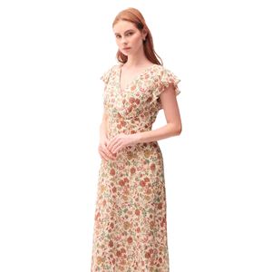 Vestido Casual Largo Manga Corta Julio Para Dama