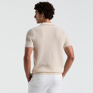 Playera Polo Manga Corta Penguin Beige para Hombre