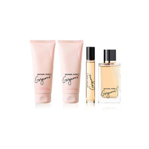 Set Michael Kors Gorgeous Perfume + Gel De Baño + Loción + Spray De Viaje