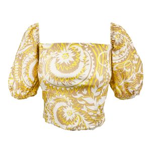 Blusa Casual Crop Manga Corta