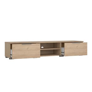 Mueble De Tv Color Madera 2 Puertas 1 Entrepaño Hecho De Madera Industrializada 173Cm (Ancho)*40Cm (Profundo)