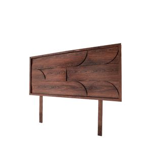 Cabecera Para Cama Tamaño King Y Queen Size Color Nogal Con Relieves Decorativos Y  Estructura De Madera Industrial